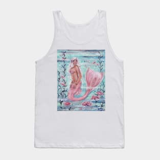 Felicity mermaid tropical art by Renee Lavoie Tank Top